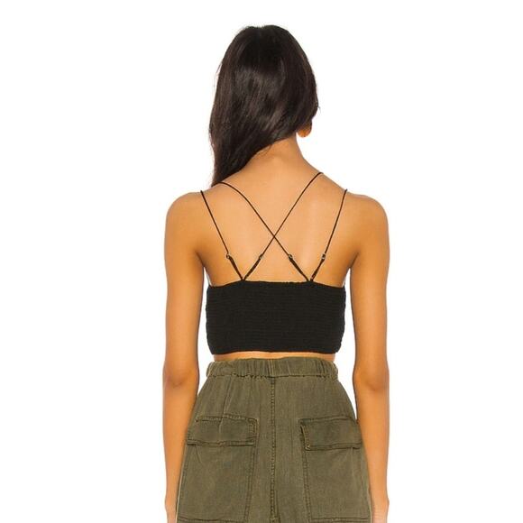 Free People Illektra Bralette Crop Top - Black - Medium - Picture 2 of 9